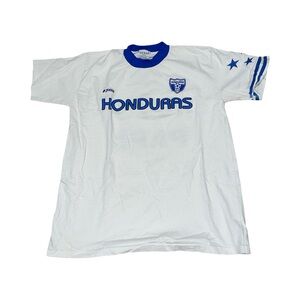 Vintage Guess White and Blue Honduras jersey small